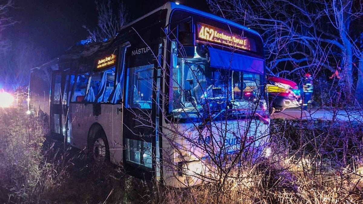 Autobus pri Mokranciach narazil do stromu zranili sa cestujuci