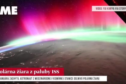 Astronaut zaznamenal mimoriadne ziarivu polarnu ziaru z ISS