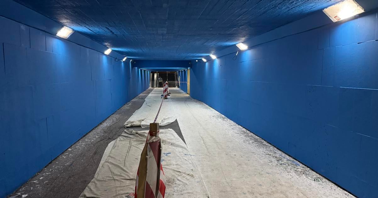 Podchod pod Hasicickou ulicou sa obnovuje Pribudnu lightboxy kamenne mur osvetlia